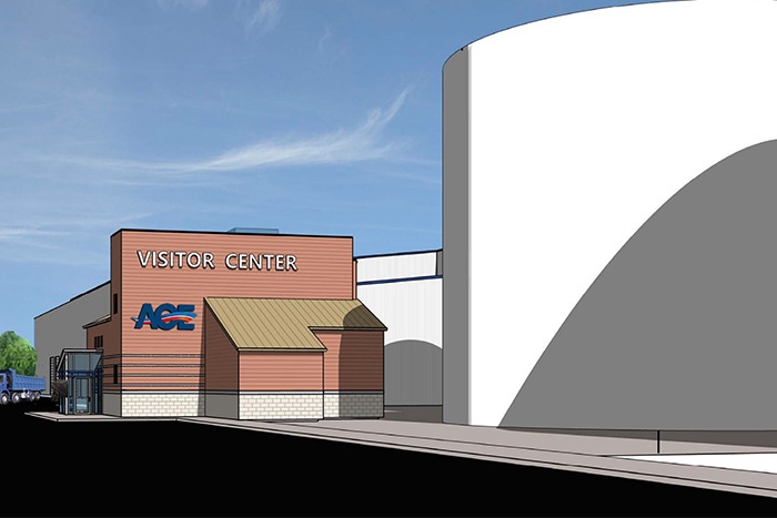 Rendering of AOE Visitor Center